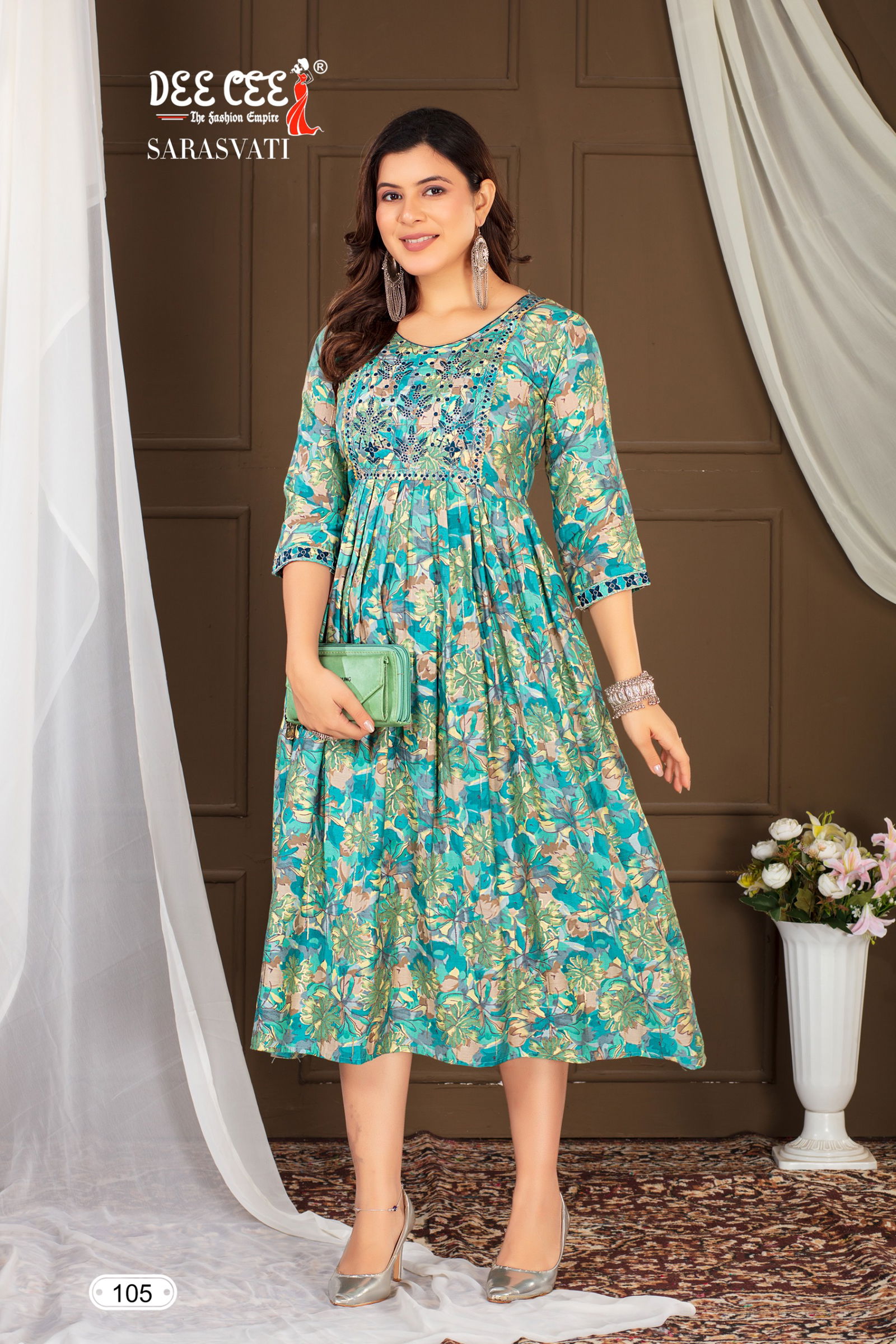 Saraswati By Deecee Modal Printed Embroidery Kurtis Wholesale Price In Surat